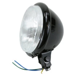 Black Chopper Round Headlight 5.75"