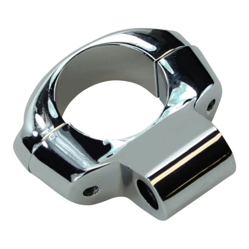 Custom Mirror Clamp For 1" Handlebars And 5/16" Mirrors - Chrome 4 Custom Mirror Clamp For 1" Handlebars And 5/16" Mirrors - Chrome - Image 2