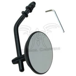 Black 3" Mini Mirror (Fits All Harley 1965-Later Lever Mount Left Or Right Side) 13 Black 3" Mini Mirror (Fits All Harley 1965-Later Lever Mount Left Or Right Side) -Maxima Store 101 0099a 1