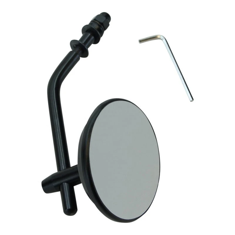 Black 3" Mini Mirror (Fits All Harley 1965-Later Lever Mount Left Or Right Side) 6 Black 3" Mini Mirror (Fits All Harley 1965-Later Lever Mount Left Or Right Side) - Image 4