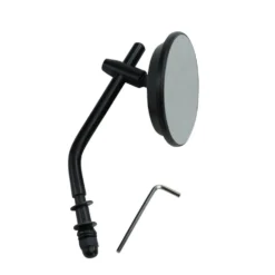 Black 3" Mini Mirror (Fits All Harley 1965-Later Lever Mount Left Or Right Side)
