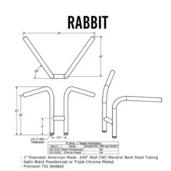 TC Bros. 1" Rabbit Handlebars - Black -Maxima Store 101 0125.3 c4b7ea42 5a6c 413d 8c1a 2759a2e602c1