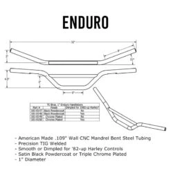 TC Bros. 1" Enduro Handlebars - Black -Maxima Store 101 0147.1 2