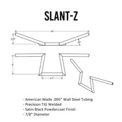 TC Bros. 7/8" Slant Z Handlebars - Black -Maxima Store 101 0176 3