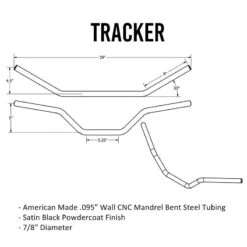 TC Bros. 7/8" Tracker Handlebars - Black -Maxima Store 101 0178 1 3