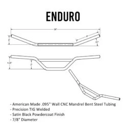 TC Bros. 7/8" Enduro Handlebars - Black 9 TC Bros. 7/8" Enduro Handlebars - Black -Maxima Store 101 0179 3