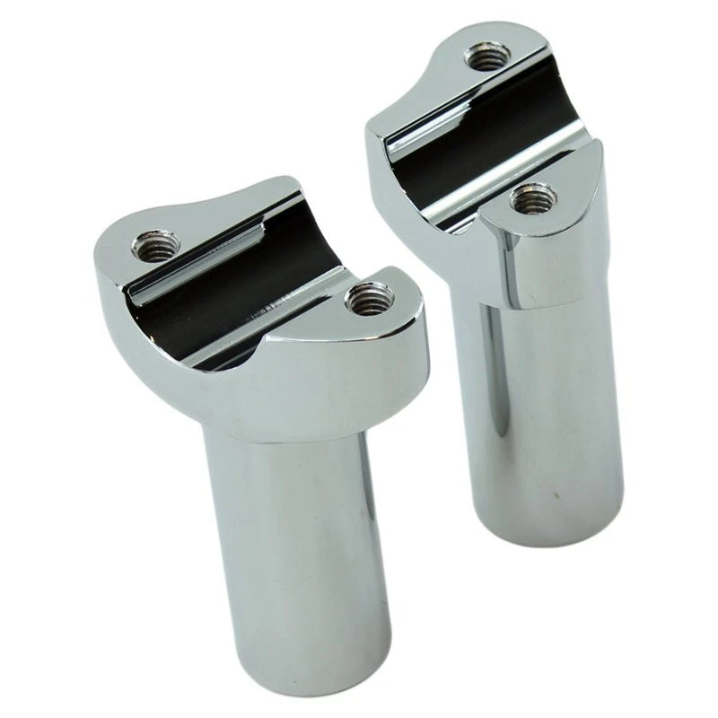 3.5" Chrome Forged Handlebar Risers For Harley 3 3.5" Chrome Forged Handlebar Risers For Harley