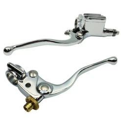 Moto Iron 1" Handlebar Control Kit Chrome Master Cylinder And Clutch For Harley And Custom