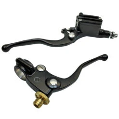 Moto Iron 1" Handlebar Control Kit Black Master Cylinder And Clutch For Harley And Custom