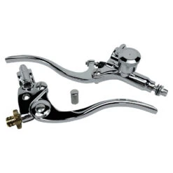 1" Vintage Deco Handlebar Control Kit With Master Cylinder & Clutch (Chrome) Harley And Custom Moto