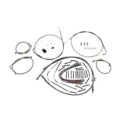 Control Kit - Early Touring Bikes - 13" Bagger Bar Handlebars - Stainless