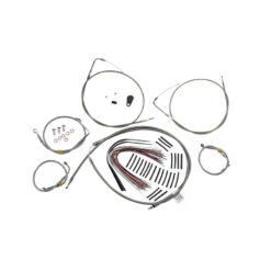 Control Kit - Early Touring Bikes - 15" Bagger Bar Handlebars - Stainless