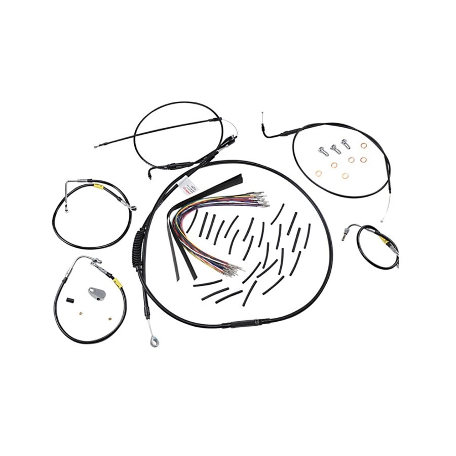 Control Kit - Early Touring Bikes - 15" Bagger Bar Handlebars - Black 3 Control Kit - Early Touring Bikes - 15" Bagger Bar Handlebars - Black