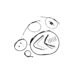 Handlebar Cable And Brake Line Kit - 12 Extended - Sportsters - 12" Ape Hanger Handlebars - ABS