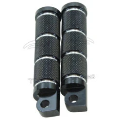 Black Knurled Foot Pegs For Harley Models 2017-Earlier (pair) -Maxima Store 102 0051a 1