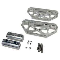 TC Bros. Pro Series MX Passenger Floorboards For Harley Davidson Bagger Touring Models -Maxima Store 102 0168 angled shot with hardware