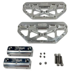 TC Bros. Pro Series MX Passenger Floorboards For Harley Davidson Bagger Touring Models -Maxima Store 102 0168 with hardware