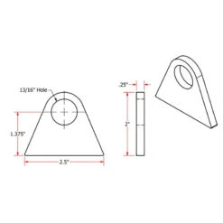 Heavy Duty Rubber Mounting Triangular Tab By TC Bros 11 Heavy Duty Rubber Mounting Triangular Tab By TC Bros -Maxima Store 104 0046.1