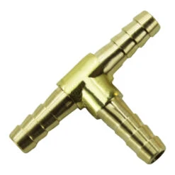 1/4" Hose Barb Tee Brass (sold Each)