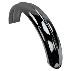 5" Wide Raw Steel Ribbed Bobber Fender - Chrome -Maxima Store 105 0239e