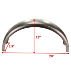 5.5" Wide Smooth Profile Bobber Fender -Maxima Store 105 0162.5dim