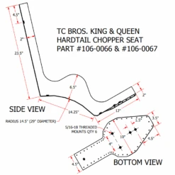 TC Bros. King & Queen Hardtail Seat Black Diamond -Maxima Store 106 0066a 1