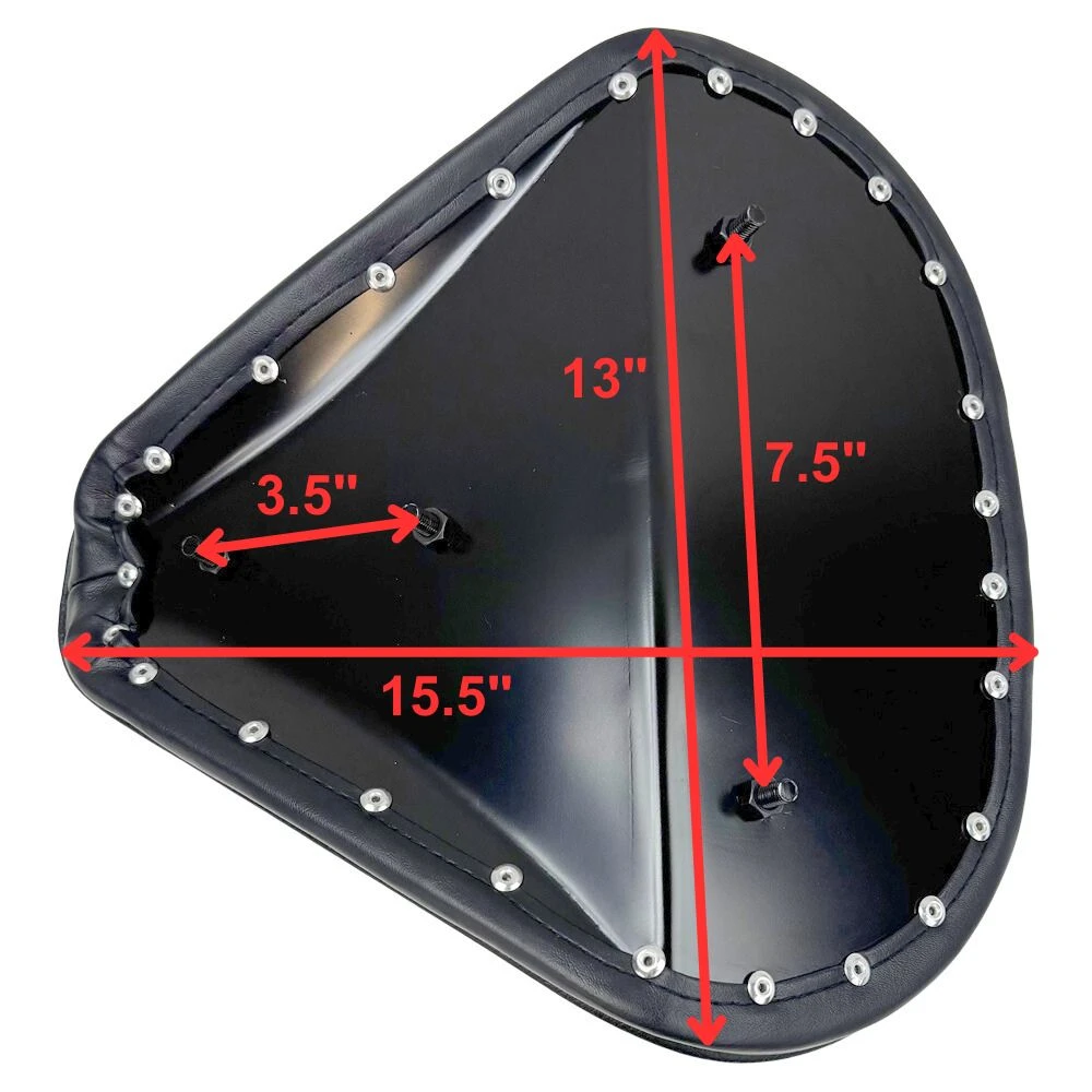 Black Tuck And Roll Chopper Solo Seat 4 Black Tuck And Roll Chopper Solo Seat - Image 2