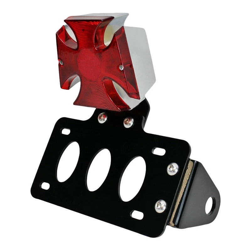 TC Bros. Maltese Cross Side Mount Tail Light/License Plate Bracket 4 TC Bros. Maltese Cross Side Mount Tail Light/License Plate Bracket - Image 2