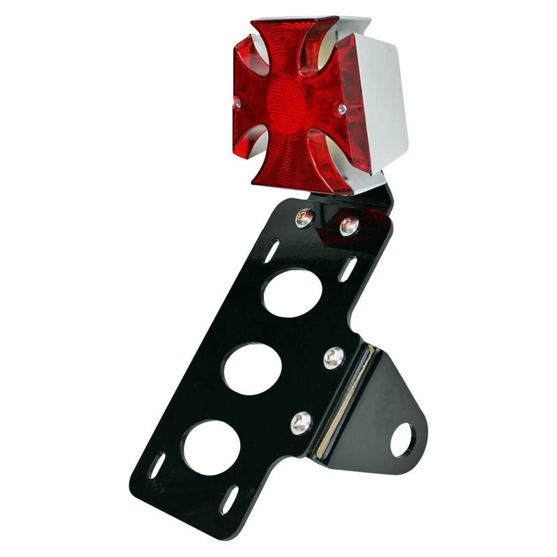 TC Bros. Maltese Cross Side Mount Tail Light/License Plate Bracket 3 TC Bros. Maltese Cross Side Mount Tail Light/License Plate Bracket