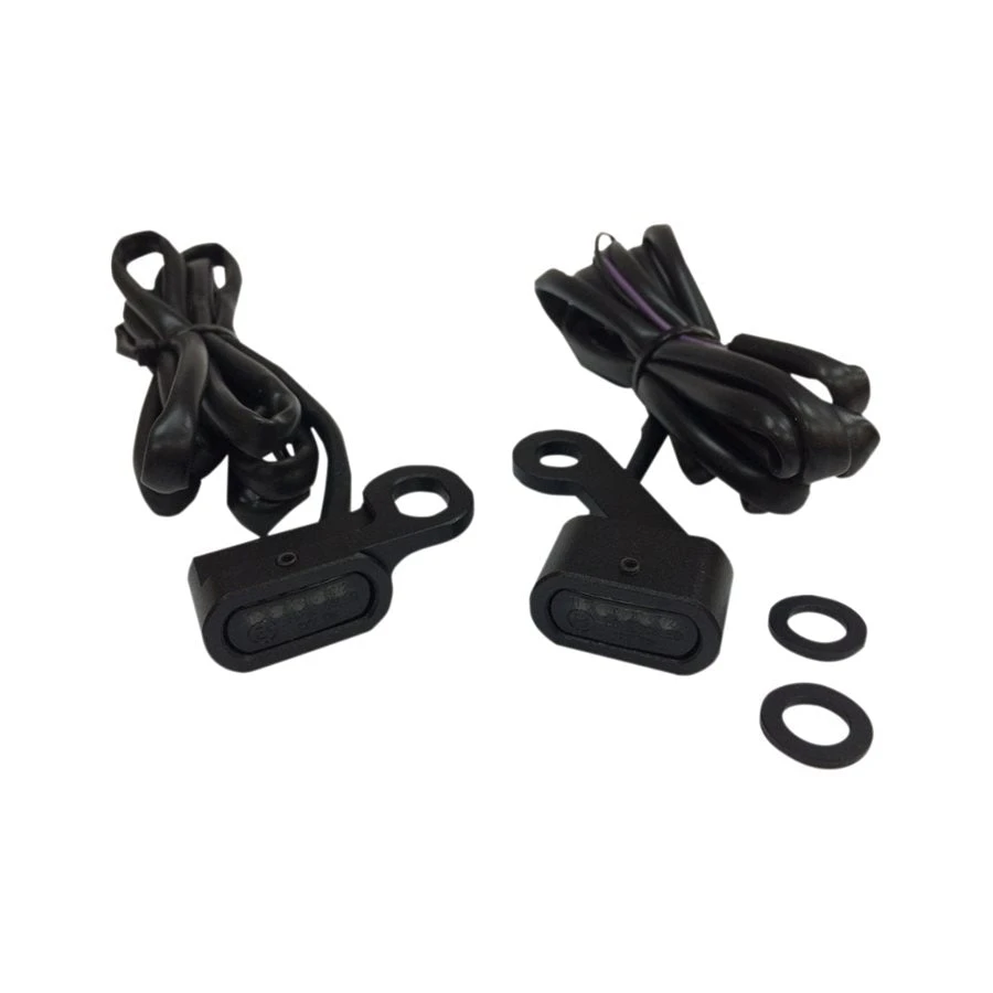 LED Handlebar Marker Lights 2004-21 Sportster - Black 3 LED Handlebar Marker Lights 2004-21 Sportster - Black