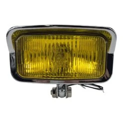 Rectangle Chopper Headlight - Chrome - Amber Lens -Maxima Store 107 0122 2
