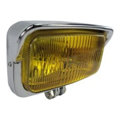 Rectangle Chopper Headlight - Chrome - Amber Lens -Maxima Store 107 0122 4