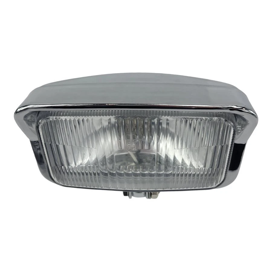 Rectangle Chopper Headlight - Chrome - Clear Lens 6 Rectangle Chopper Headlight - Chrome - Clear Lens - Image 4