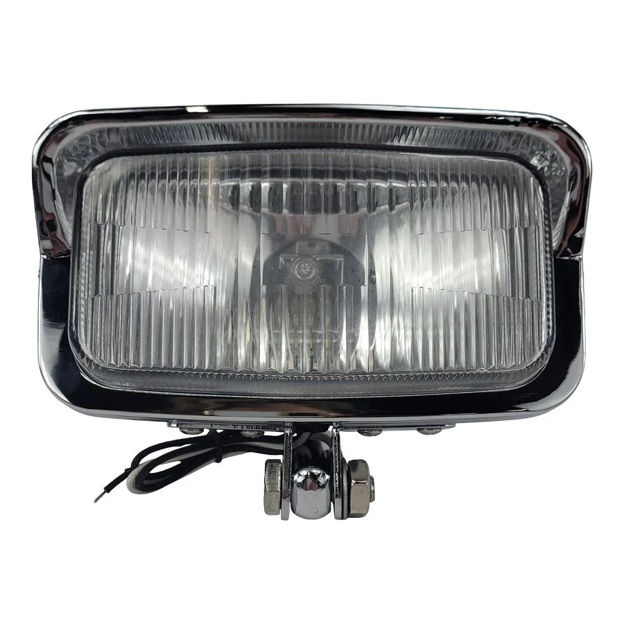 Rectangle Chopper Headlight - Chrome - Clear Lens 7 Rectangle Chopper Headlight - Chrome - Clear Lens - Image 5
