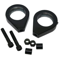 Clamp On Turn Signal Mounts - 39mm Forks - Black