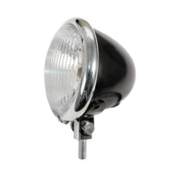 4 1/2" Motorcycle Spotlamp - Black/Chrome