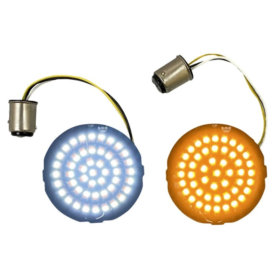 Genesis® 4 Amber/White LED Turn Signal Inserts For Harley XL, FX, & FL Models 3 Genesis® 4 Amber/White LED Turn Signal Inserts For Harley XL, FX, & FL Models