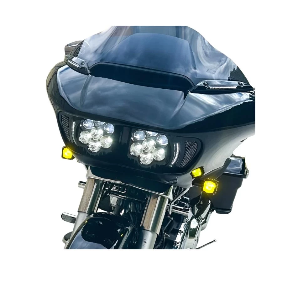 Shark Demon 2 Performance LED Headlight Kit - For Harley '15-'24 Road Glide 4 Shark Demon 2 Performance LED Headlight Kit - For Harley '15-'24 Road Glide - Image 2