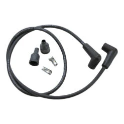 Universal 7mm Black Spark Plug Wire Set 28" Long (Fits All Harley Models)