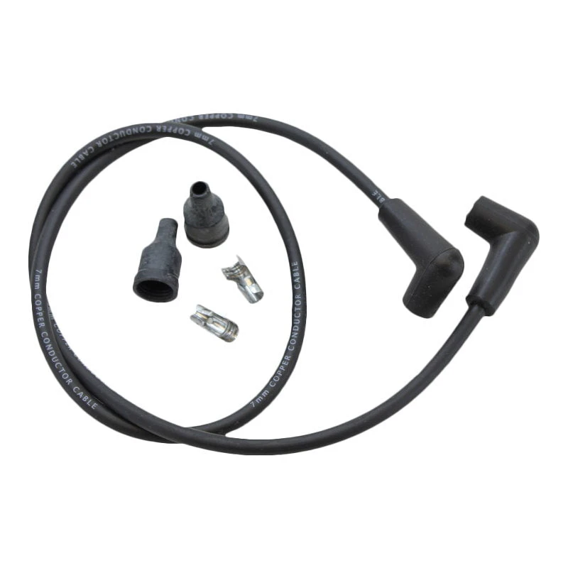 Universal 7mm Black Spark Plug Wire Set 28" Long (Fits All Harley Models) 3 Universal 7mm Black Spark Plug Wire Set 28" Long (Fits All Harley Models)