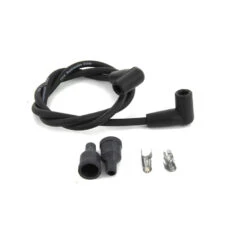 Black Suppression Core 7mm Universal Spark Plug Wire Kit - Black Ends