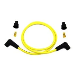 Yellow 7mm Universal Spark Plug Wire Kit - Black Ends