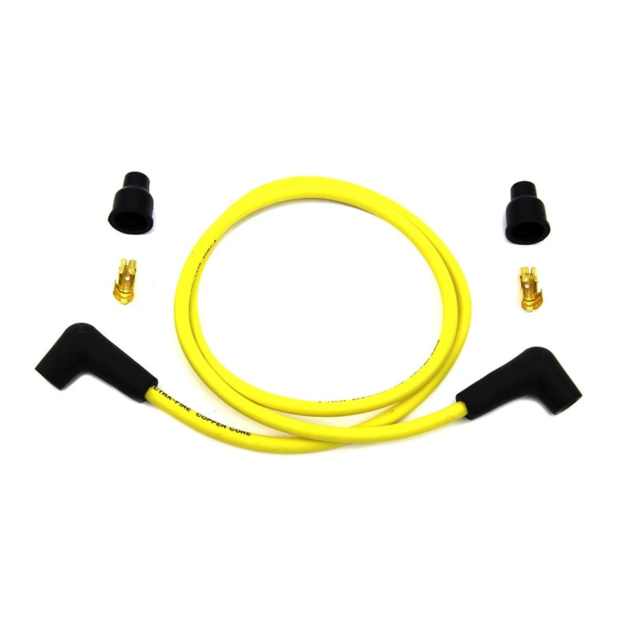 Yellow 7mm Universal Spark Plug Wire Kit - Black Ends 3 Yellow 7mm Universal Spark Plug Wire Kit - Black Ends