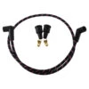Cloth Braded Spark Plug Wire Kit 7mm - Black W/Red Tracer -Maxima Store 108 0191 4