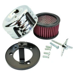 TC Bros. Chrome Louvered Air Cleaner Kit For Harley-Davidson CV And EFI