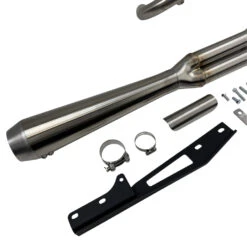 Road Rage III 2-into-1 Stainless Exhaust 1991-17 FXD Dyna (91-17 W/mids)(07-17 W/forwards) -Maxima Store 109 0237 Bassani Exhaust white background B