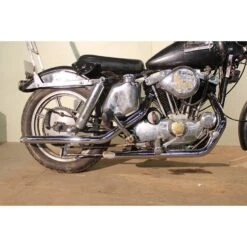 MCM Sportster Drag Pipe Set W/Heat Shields - 1957-84 Ironhead Models -Maxima Store 109 0254a
