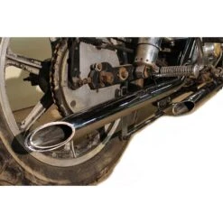 MCM Sportster Drag Pipe Set W/Heat Shields - 1957-84 Ironhead Models -Maxima Store 109 0254b