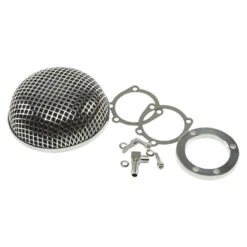 Chrome Mesh Air Cleaner - CV Carb - Harley Sportster & Big Twin