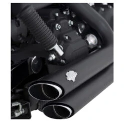 Short Shots Exhaust System 06-09 Fat Bob, Dyna, Low, Wide & Super Glide - Black -Maxima Store 109 0397